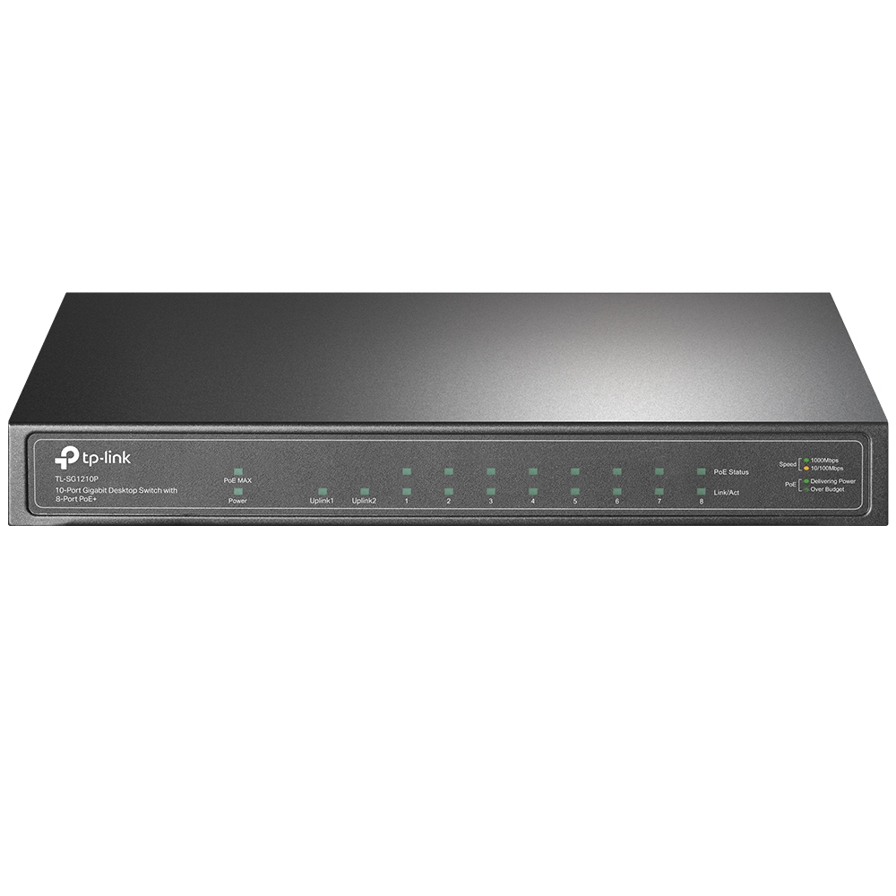 TP-Link TL-SG1210P 10-Port Gigabit PoE+ Switch(8 Port) with SFP | Sri Lanka